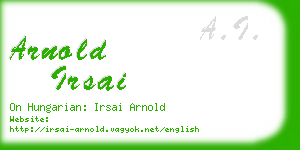 arnold irsai business card
